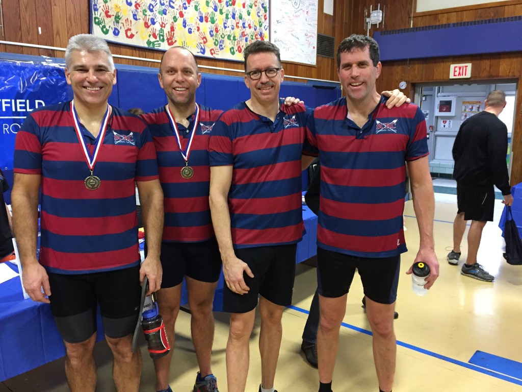 Our Mens Masters group at the Resolution Row in Westfield, NJ on 1/22/2017. Alan and Dave won their age groups.